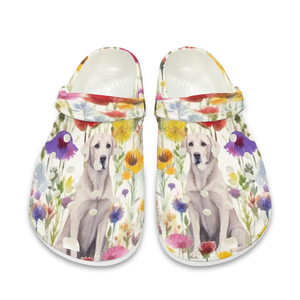 AnimalLover™ Outdoors Labrador Retriever yellow cream Dog Slippers Clogs *better than CROCS brand