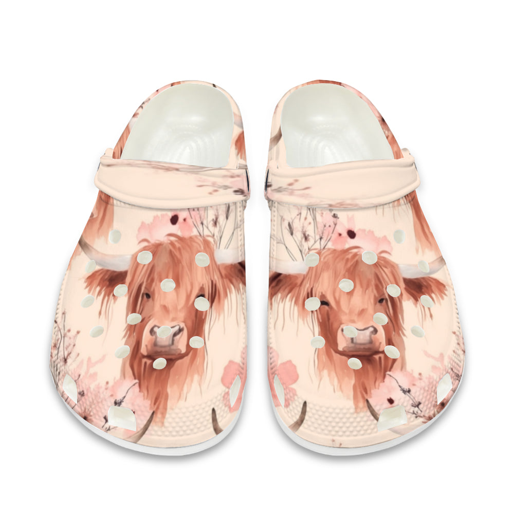 CowLover™ Outdoors Blush Rose Floral Slippers Clogs *better than CROCS brand