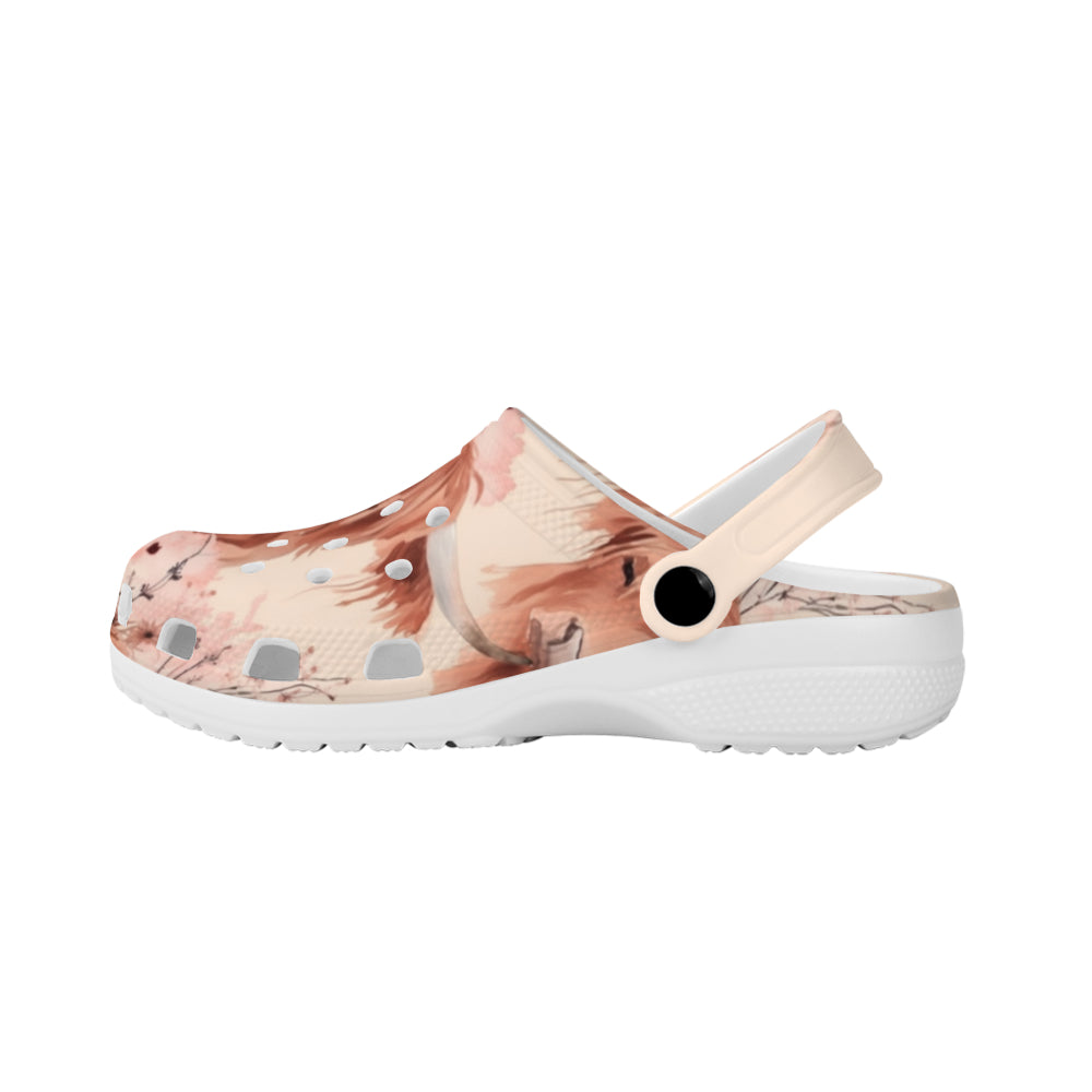 CowLover™ Outdoors Blush Rose Floral Slippers Clogs *better than CROCS brand