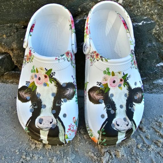 CowLover™ Outdoors Friesian Cow Slippers Clogs *better than CROCS brand