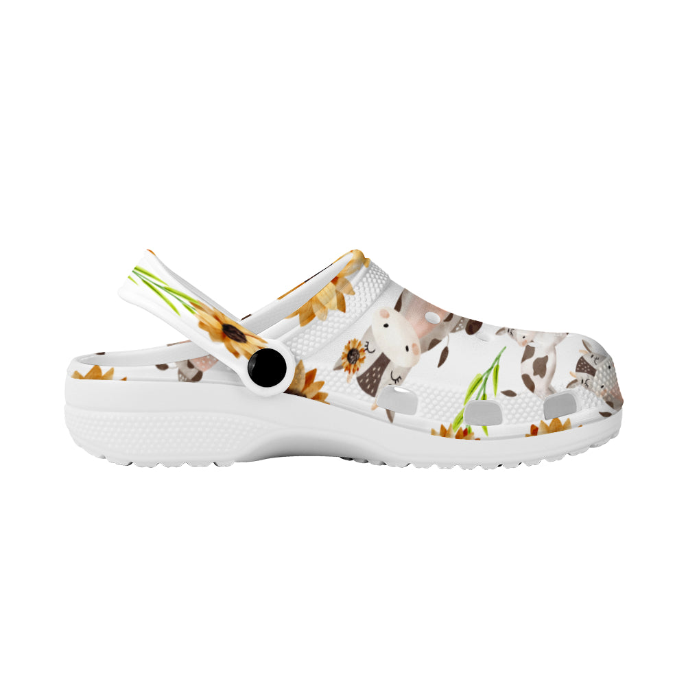 CowLover™ Outdoors Cow Sunflower Slippers Clogs *better than CROCS brand